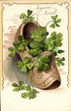 CPA Sabot Fantaisie Trefles Fleurs 