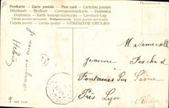 CPA Fantaisie Pantoufle Fleurs Trefles 