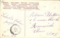 CPA Fantaisie Pantoufle Fleurs Trefles 