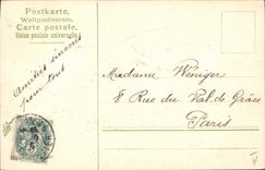 CPA Fantaisie Chaussure Fleurs 