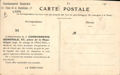 Vintage Postcard Coordonnerie Shoes general place of the Lyon Republic