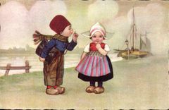 CPA Fantaisie Illustrateur Enfants Bateau de peche 