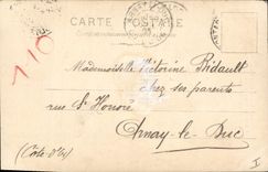 Postal Juana de Arco oye por primera vez las voces interiores