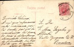 Postal Corrida Corrida de toros Manolate despues DA un estocada