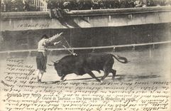 CPA Corrida Course de taureaux Une bonne paire de banderilles au cuarto 