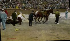 CPA Corrida Course de taureaux El arrastre 