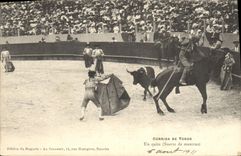 Postal Corrida Corrida de toros un quite Suerte de abrigo