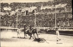 CPA Corrida Course de taureaux L'arrastre 