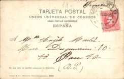 Postal Corrida Curso de toros CINE de vara