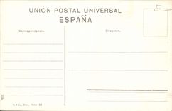 Postal Corrida Curso de toros Suerte de vara