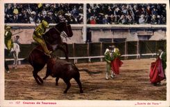 CPA Corrida Course de taureaux Suerte de Vara 