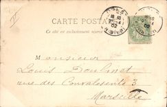 Vintage Postcard Bateau Neptune War armours has turrets