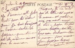 Vintage Postcard Boat War Pothuau Cruiser of 1st class