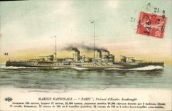 CPA Bateau Guerre Provence Cuirasse d'escadre dreadnought 