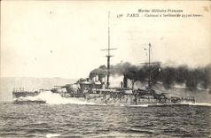 CPA Bateau Guerre Paris Cuirasse a turbines 