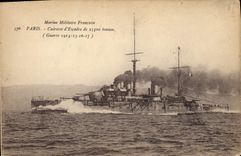 CPA Bateau Guerre Paris Croiseur d'escadre 