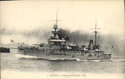 CPA Bateau Guerre Patrie Cuirasse d'escadre 