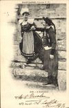 CPA Folklore Bretagne L'Echalier 