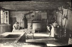 CPA Repassage Blanchissage Bayeux Buanderie Benedictines TOP