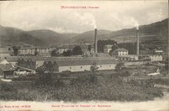 Vintage Postcard Moyenmoutier the Vosges Machines Spinning mill and weaving of Rabodeau