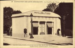 CPA Paris Exposition des Arts Decoratifs Le pavillon du tissu 