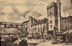 CPA Avignon La Place et batiments Saint Jean Etablissements Bonnard Vente direct Blanc Lingerie Literie 