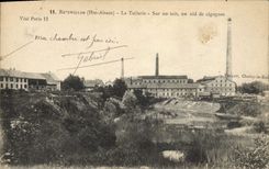 Postal Retzwiller la tejería sobre un techo un nido de cigüeñas