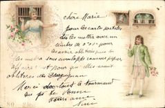 CPA Fantaisie Illustrateur Femme 