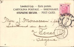 Postal Fantasia Ilustrador Mujer Hierro tiene caballo