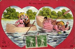 CPA Fantaisie Illustrateur Ni rose sans epines Coeur Coeurs 