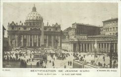 CPA Jeanne d'Arc Beatification Rome La place Saint Pierre 19 avril 1909 