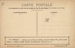 CPA Jeanne d'Arc pour prouver sa mission reconnait Charles VII 