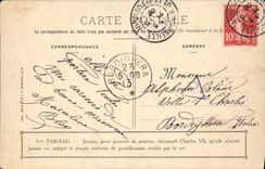 CPA Jeanne d'Arc pour prouver sa mission reconnait Charles VII 