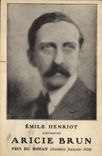 CPA Emile Henriot auteur de Aricie Brun Prix du Roman 1924 Academie Francaise