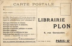 CPA Philippe Barres La guerre a vingt ans Librairie Plon Rue Garanciere Paris