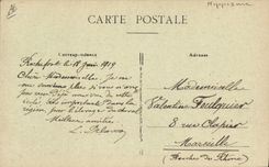 Postal Caballo Caballos Hípica Rochefort sobre Mar la escuela de levantamiento