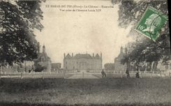 Vintage Postcard Horse Horses Equestrian sports the Stud farm of the Pine the castle Unit Seen taken of the avenue Louis XIV