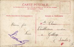 Vintage Postcard Fantasy co. Catherine Femme (collar in relief)