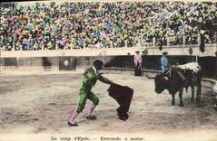 CPA Corrida Course de taureaux Entrando a matar 