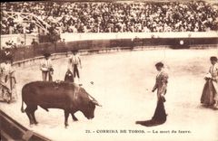 Postal Corrida Corrida de toros la muerte de la fiera