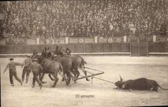 CPA Corrida Course de taureaux El arrastre 