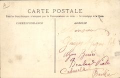 Postal Corrida Curso de toros Entrado del toro en las arenas