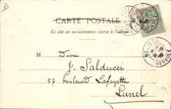 Postal Corrida Curso de toros Arenas de Beziers el juego del abrigo