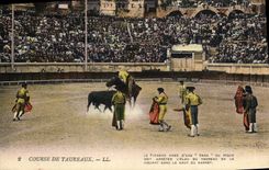 Postal Corrida Corrida de toros el picador arma de un Vara o pincha