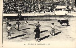 CPA Corrida Course de taureaux 