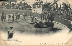 Postal Corrida Corrida de toros Corrida de Toros un quite