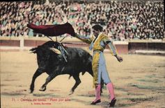 Postal Corrida Corrida de toros Paso por alto Corrida de toros