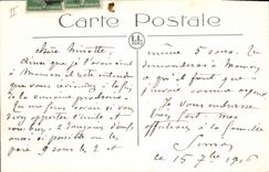 Vintage Postcard Warship armours It Patrie by heavy weather Dumont Duparc