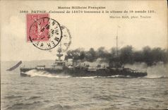 CPA Bateau de Guerre Patrie Cuirasse