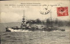 CPA Bateau de Guerre Patrie Cuirasse